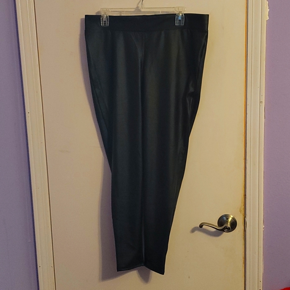 Black Faux Leather Leggings